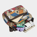 Ladies' handbag, mom's bag, can be carried across the shoulder with a geometric design, suitable for work occasions.