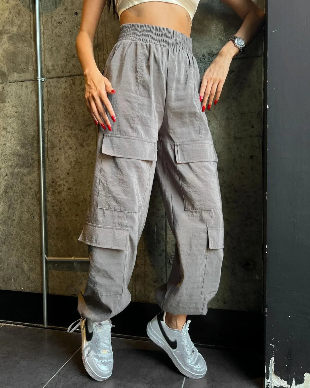 Women's Pants  High Waisted Drawstring Leggings Workwear Longs Sports Wide Leg Trousers Summer