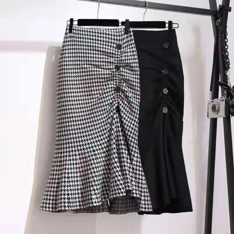Skirts for Women Sexy Plaid Coquette Ruffle Woman Skirt Casual Premium Y2k Vintage Chic and Elegant Clothing Trend 2024 Harajuku