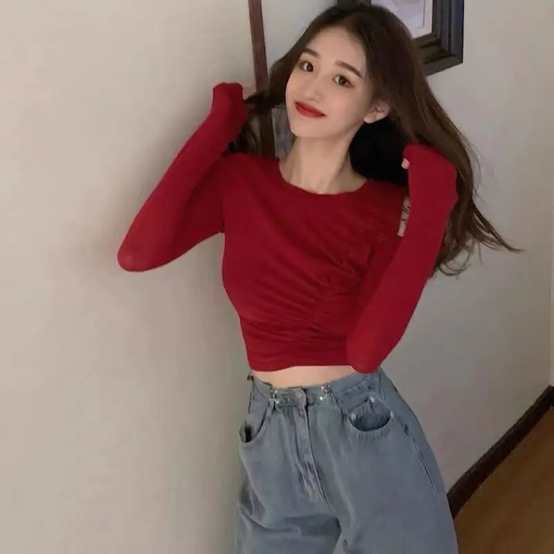 Women's T Shirts Off Shoulder Tees Sexy Plain Slim Black 2024 Tshirts 2000s Trend Female Tops Cool Wholesale Clothes Alt New In