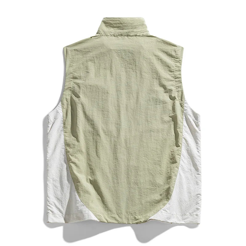 Men's vest for spring and summer new outerwear for camping hiking outdoor charging fashionable trend simple and high-end vest