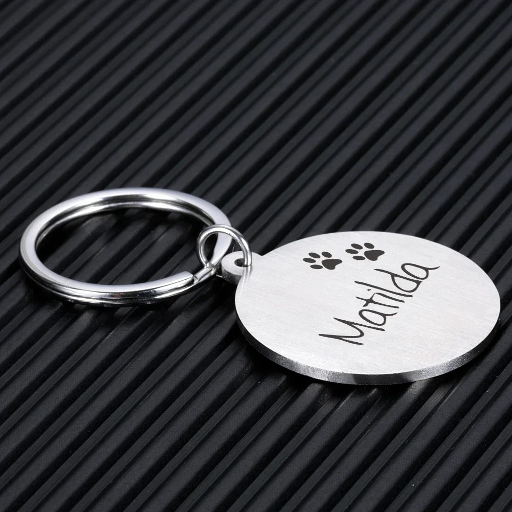 Custom Tags Personalized Cat Puppy ID Tag Free Engraved Pet Dog ID Tag Pet Dog Collar Accessories Custom Dogs Anti-lost Name Tags Pendant