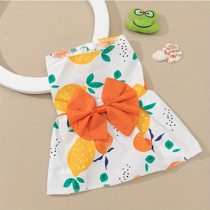 Pet Dresses ,Soft & Sleeveless Floral Outfit for Cats and Dogs, Perfect for Daily Wear & Special Occasions,Dog skirts