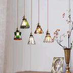 Bedroom headboard Tiffany living room background wall light light luxury Nordic American retro corridor corridor all copper wall