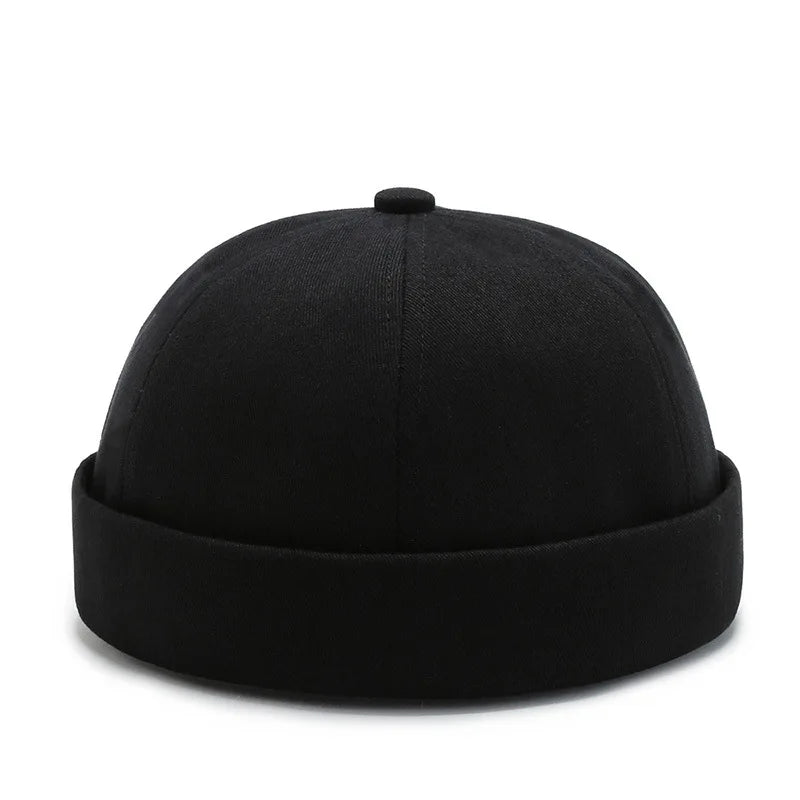 Men Hip Hop Hats Vintage Beanie Hat Summer Adjustable Landlord Hat Trendy Streetwear Docker Cap Women men Brimless Skullies Cap