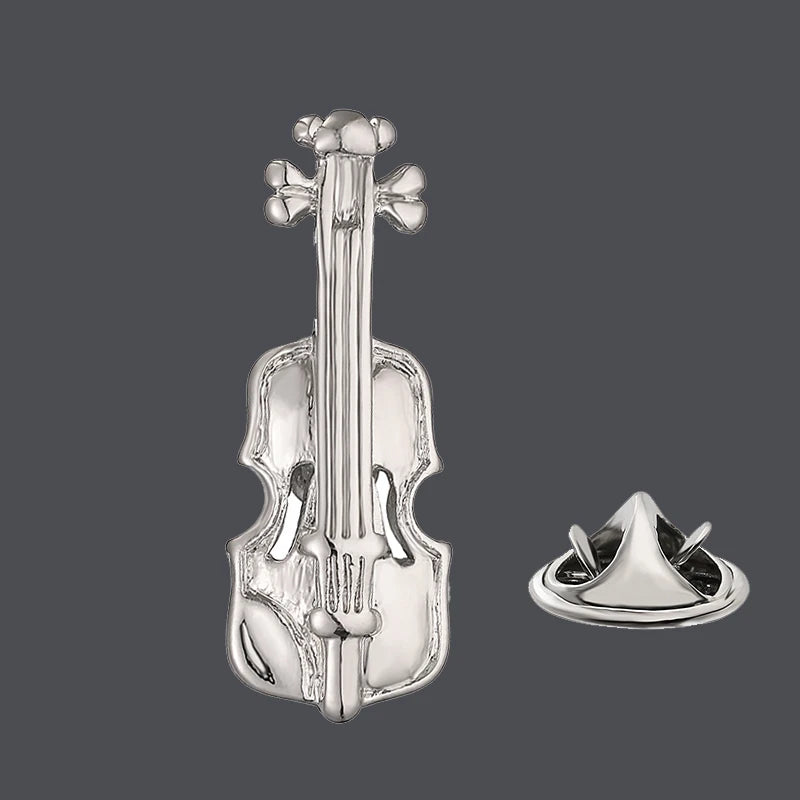 Men's brooch note music equipment rack drum violin guitar piano saxophone design Suit coat lapel pin women's backpack hat badge