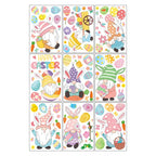 Easter Stickers for Window, Glass Door Stickers Easter Decorations, Bunny Stickers with Eggs Decals for Home Office Classroom