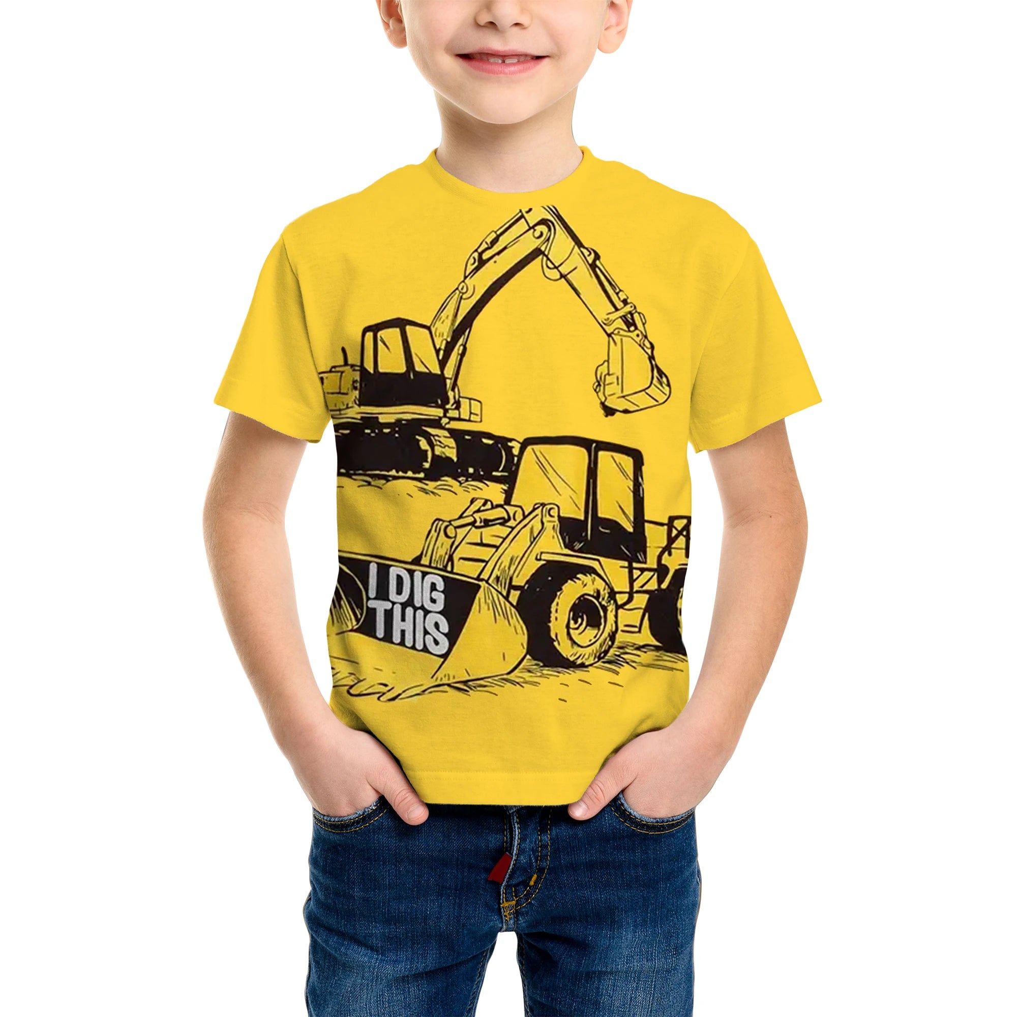 Children's T-shirt suitable for summer wear, suitable for outdoor sports, digital children's T-shirt