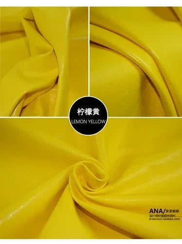 Artificial Leather Fabric Texture Soft Leather Micro Elastic Suit Clothing Designer Wholesale Cloth for Diy Sewing Material