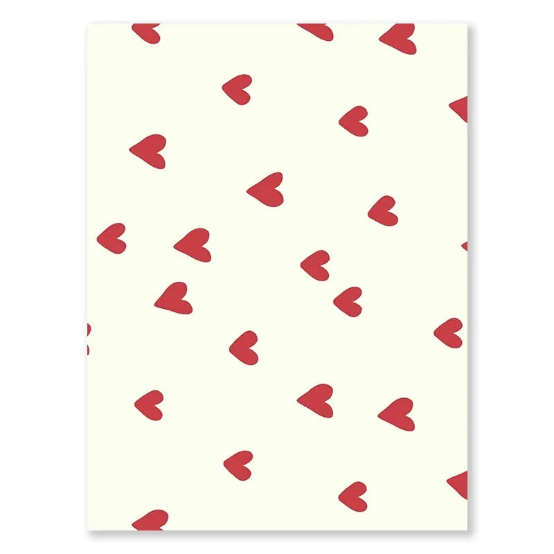 Valentine's Day Queue Gallery Printable Poster Vintage Romantic Wall Art Cute Pink Heart Canvas Painting Home Bedroom Decoration