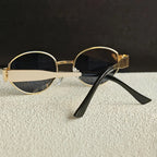 Fashion Golden Frame Glasses - Adjustable Fit, Unique Style with Thin Metallic Frame, Ideal for & Activities Accessories