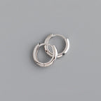 925 Sterling Silver Geometry Hoop Earrings for Women Fashion Silver Jewelry Gifts Trendy