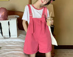 Summer Overalls Jumpsuits For Women Casual Adjustable Strap Loose Sweet Chic Kawaii Streetwear Shorts Rompers Playsuits Outfits