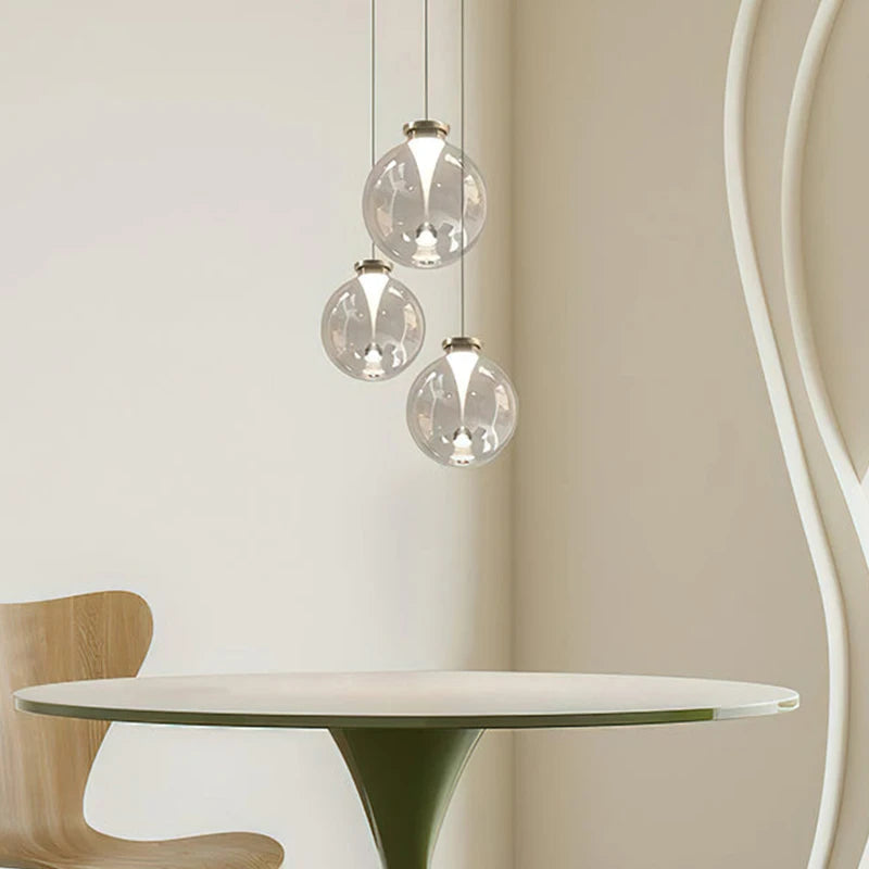 Designer Nordic Modern Minimalist Bedroom Headboard Creative Raindrop Restaurant Bar Glass Globe Aisle Balcony Chandelier