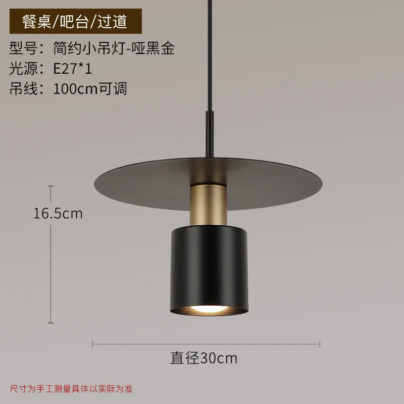 Modern and minimalist bedroom bedside small chandelier Denmark Nordic creative corridor study restaurant bar small chandelier