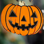 Wooden Halloween Hanging Decor, "Happy Halloween"Banner with Pumpkin Lantern & Ghost Ornaments, Spooky Wall Decor for Home Party