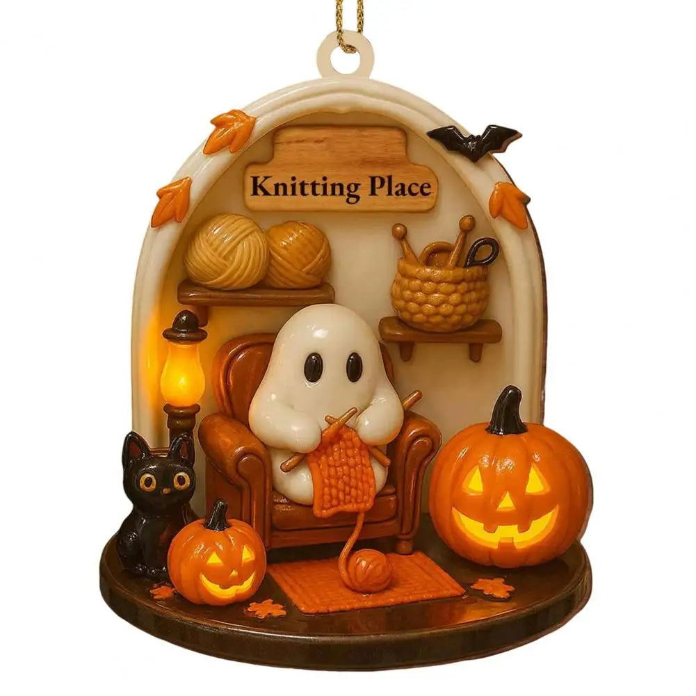 Adorable Halloween Decorations Ghost Scene Decor Spooky Halloween Ghost Ornaments for Indoor Home Decor Acrylic for Reading