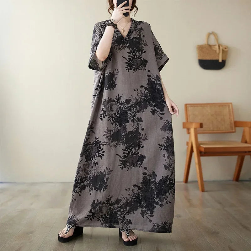 Summer Dress for Women Clothing Long Dress Fashion Clothes Cotton Vintage Harajuku Elegant Streetwear Maxi Beach Dresses