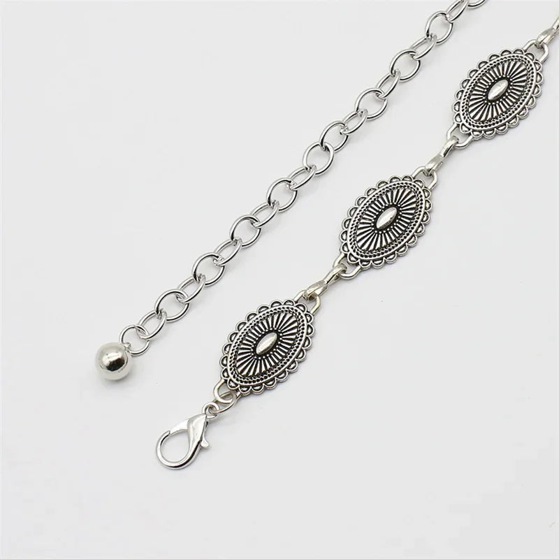 Retro Versatile Ethnic Style Metal Bohemian Waist Chain Belt For Women Fashion Sweater Chain Waist Seal Body Decor Accessories