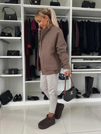 Women's Coats Autumn and Winter Long-sleeved Casual Loose Warm Woolen Coats and Jackets Women Fashion Wool & Blends Coat
