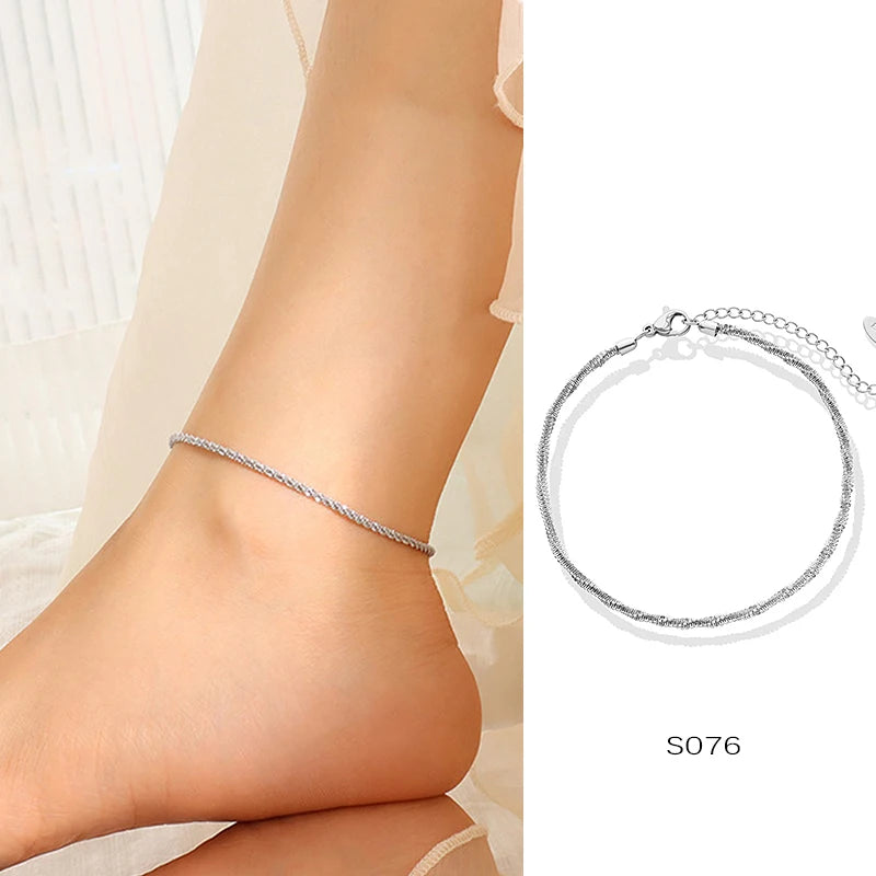 Anklets For Women Stainless Steel 18K Gold Plated High Quality No Tarnish Women's Ankle Bracelets Foot Chains Luxury Ankle Strap