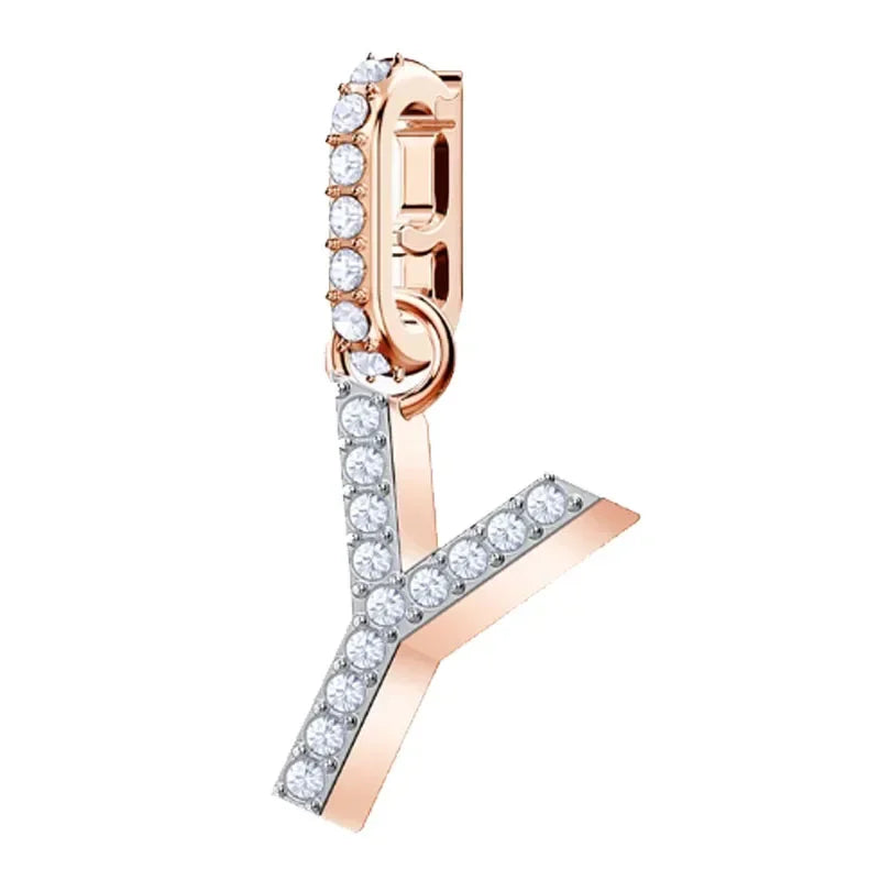 Pendants Fine Jewelry Charming Letter Crystal Pendants Fashion Necklace Bracelet Accessories for Women's Anniversary Gift