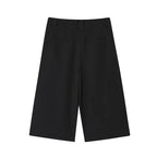 Women's Shorts New Summer 2025 Black Cropped Simple Shorts Casual and Fashionable Capable Commuter Personality Versatile