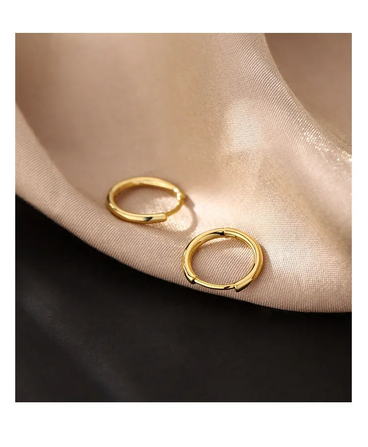 925 Sterling Silver Gold hoop Earring Creative Hot Sexy Jewelry For Women Gift Customized
