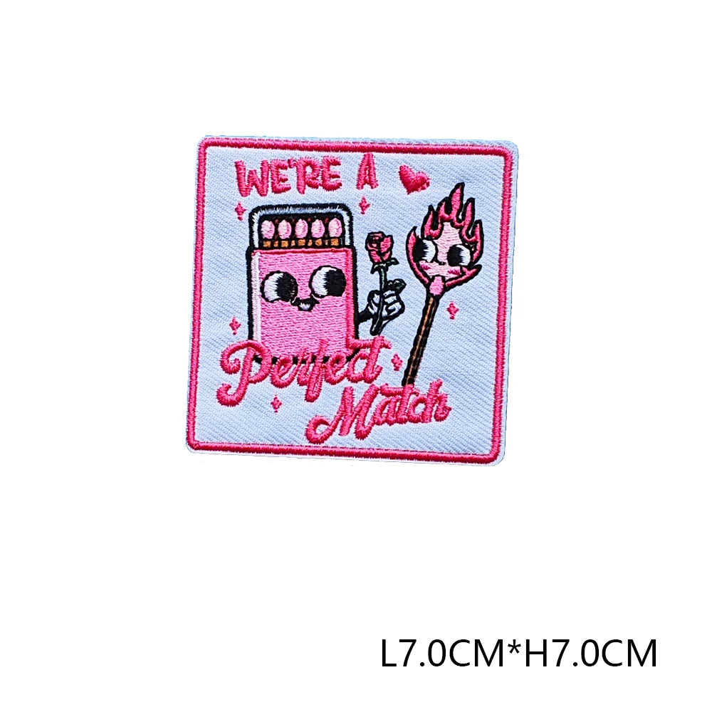 Valentine's Day Emblem Clothing Accessories Badge Sticker Embroidered Embroidery Sticker Iron-on Patches