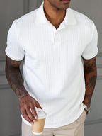 Men's Summer Casual Fashion Polo Shirt is Versatile and Suitable for Any Occasion with Lightweight and Breathable Fabric