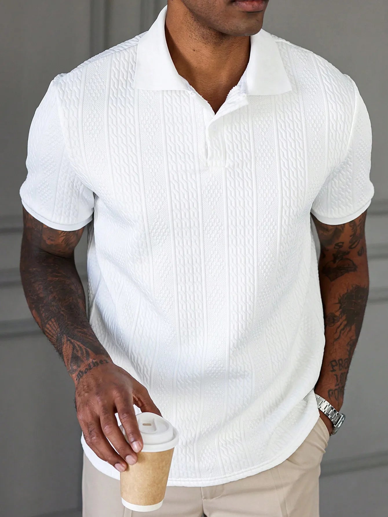 Men's Summer Casual Fashion Polo Shirt is Versatile and Suitable for Any Occasion with Lightweight and Breathable Fabric