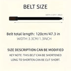 Men's belt made of synthetic leather with an automatic alloy buckle, durable and suitable for casual and semi-formal occasions.