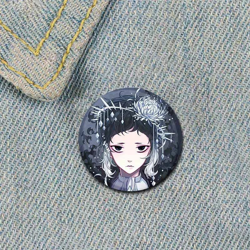 Anime Brooches Dazai Osamu Nakahara Chuya Lapel Pins Cartoon Cosplay Badges Backpack Souvenir Jewelry Gifts