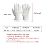 1 Pair Men Work Gloves Soft Cowhide Driver Hunting Driving Farm Garden Welding Security Protection Safety Mechanic Glove