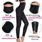 High Waist Leggings Women Sculpting Firm Control Leg Tummy Flat Skinny Slimming Tights Thigh Slimmer Footless Pants Stretchy