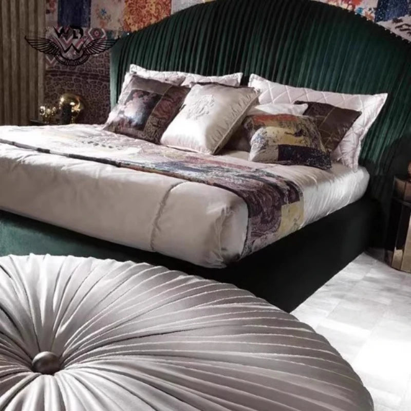 Bedroom Soft Bed Design Minimalist Aesthetics Cheap Designer Simple Bed Light Luxury High Quality Wood Cama Casal Furniture