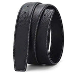 Luxury leather belt for men smooth surface double-sided usable top layer cowhide no buckle 3.8 wide without buckle belt