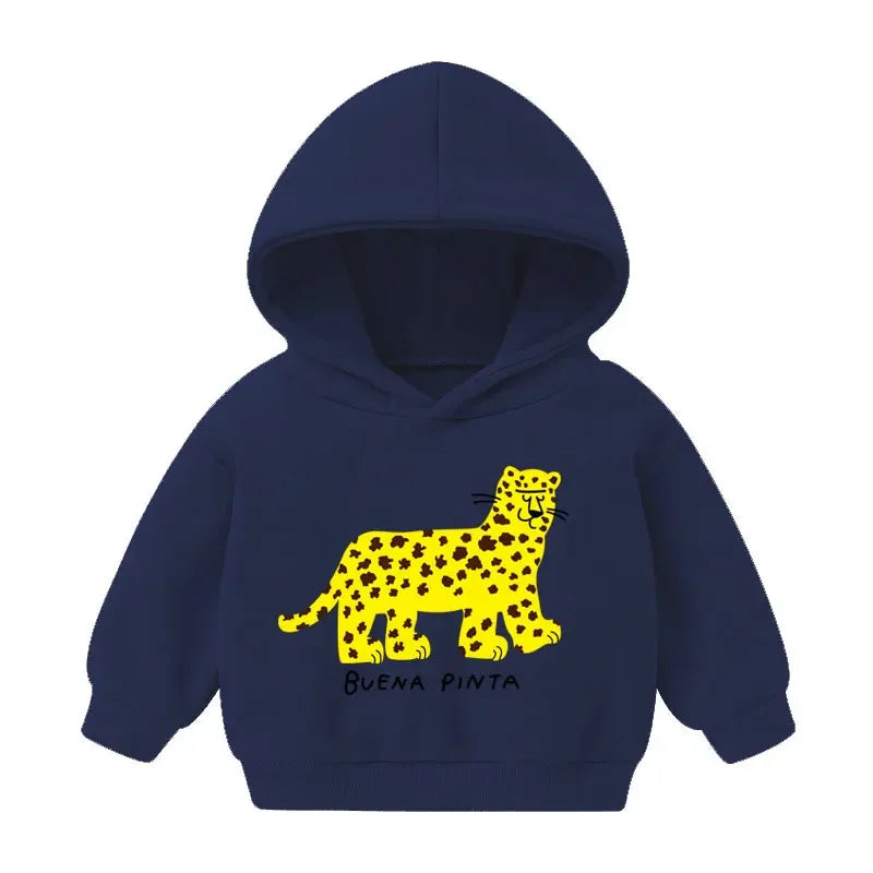 Winter Kids Hoodies Plus Velvet Sweatshirts for Boys Thicken Warm Children Pullovers Girls Outerwear Toddler Sweaters Clothes