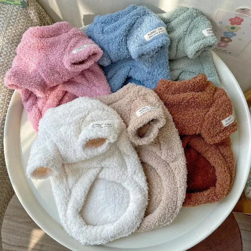 Dog Sweater for Small Dogs Winter Warm Solid Color Pet Sweater for Small Medium Dogs Dachshund  Puppy Clothes  Dog Supplies