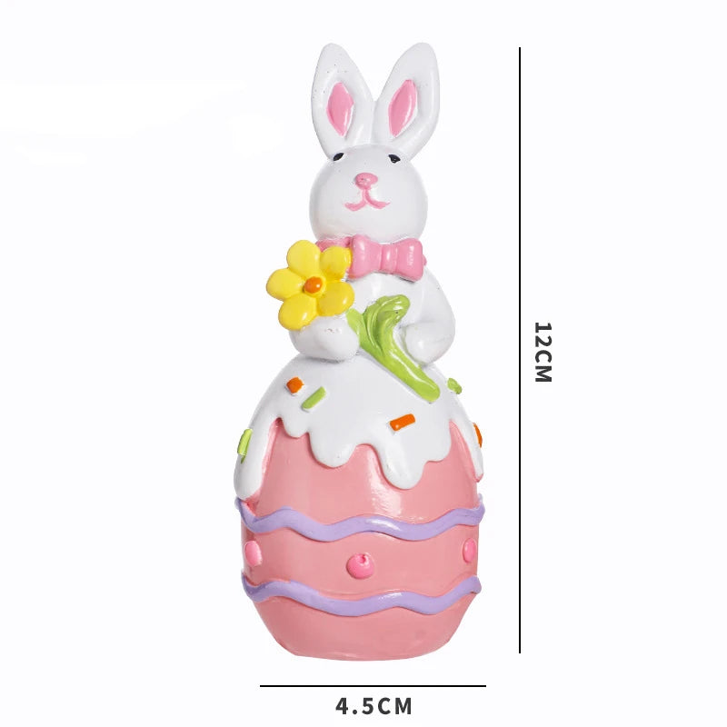 Creativity Easter Decorations Instagram Cute Bunny Easter Eggs Resin Ornaments Home Party Gifts European Style Handicrafts Decor