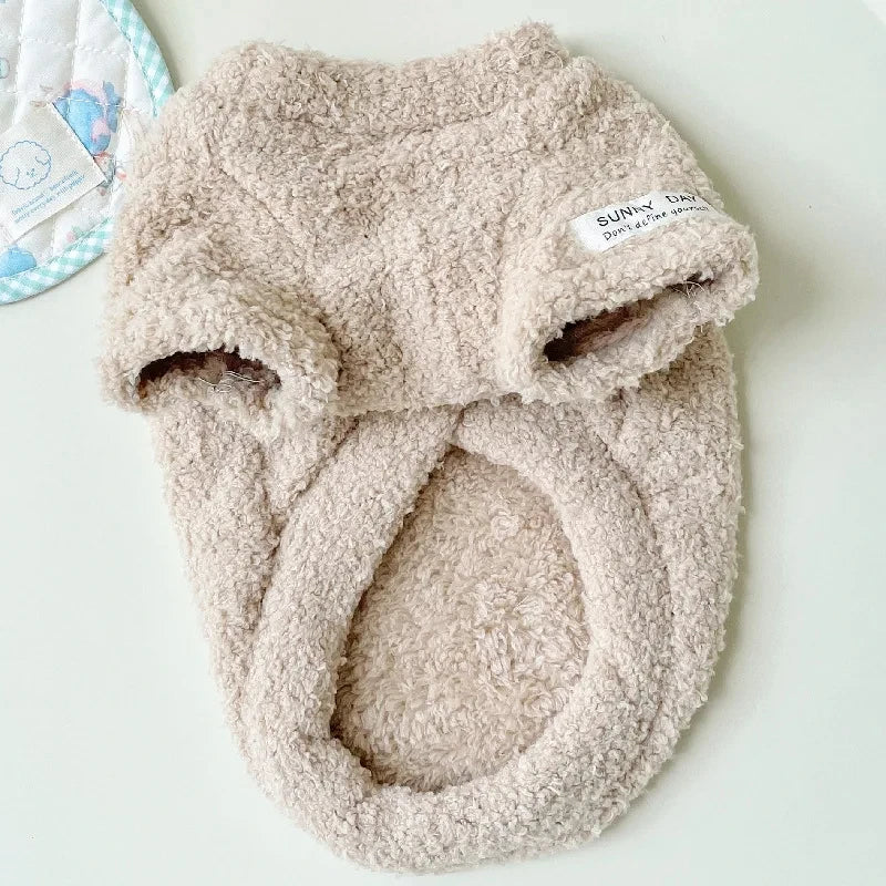 Dog Sweater for Small Dogs Winter Warm Solid Color Pet Sweater for Small Medium Dogs Dachshund Puppy Clothes Taddy Dog Supplies