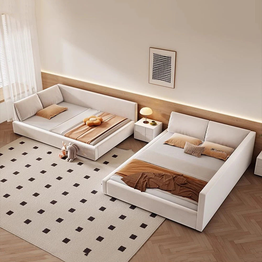 Bedroom Aesthetic Bed Modern Luxury Frame Rail Multifunctional Bed King Size Headboard Camarotes Para Dormitorio Furnitures