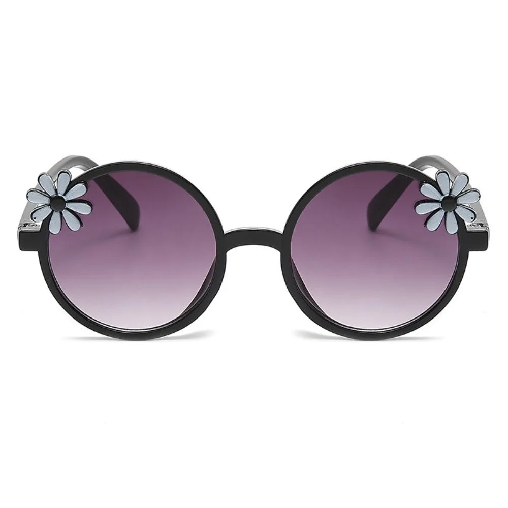 Shades Flower Sunglasses Kid Sunglasses Anti Radiation Glass Blocking Sunglasses Round Frame Eyewear Children Eyeglass Travel