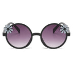 Shades Flower Sunglasses Kid Sunglasses Anti Radiation Glass Blocking Sunglasses Round Frame Eyewear Children Eyeglass Travel