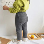 Children's Pants For Girls Boys Solid Big PP Kids Pants Spring Autumn Baby Toddler Long Trousers Casual Kid Trouser 1-6Years Old