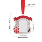 Personalised picture Christmas pendant sublimation DIY gift, classic hanging ornament with red ribbon, personalised gift.