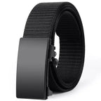 Men's Belt Outdoor Leisure Sports Belt Toothless Quick Release Automatic Buckle Quality Black Belt