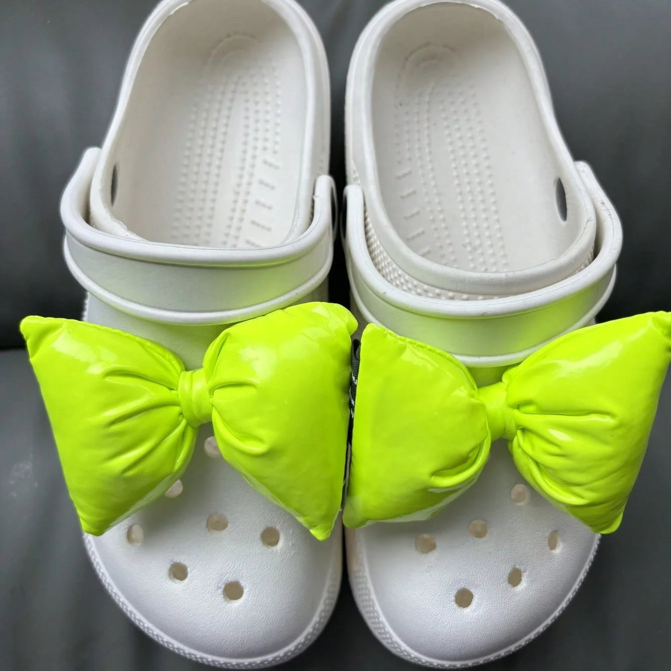 2Pcs Adorable Bow Shoe Charms Glossy, Shiny, Diy Fashion Decorations For Shoes Cute Accessories To Elevate Your Footwear Style