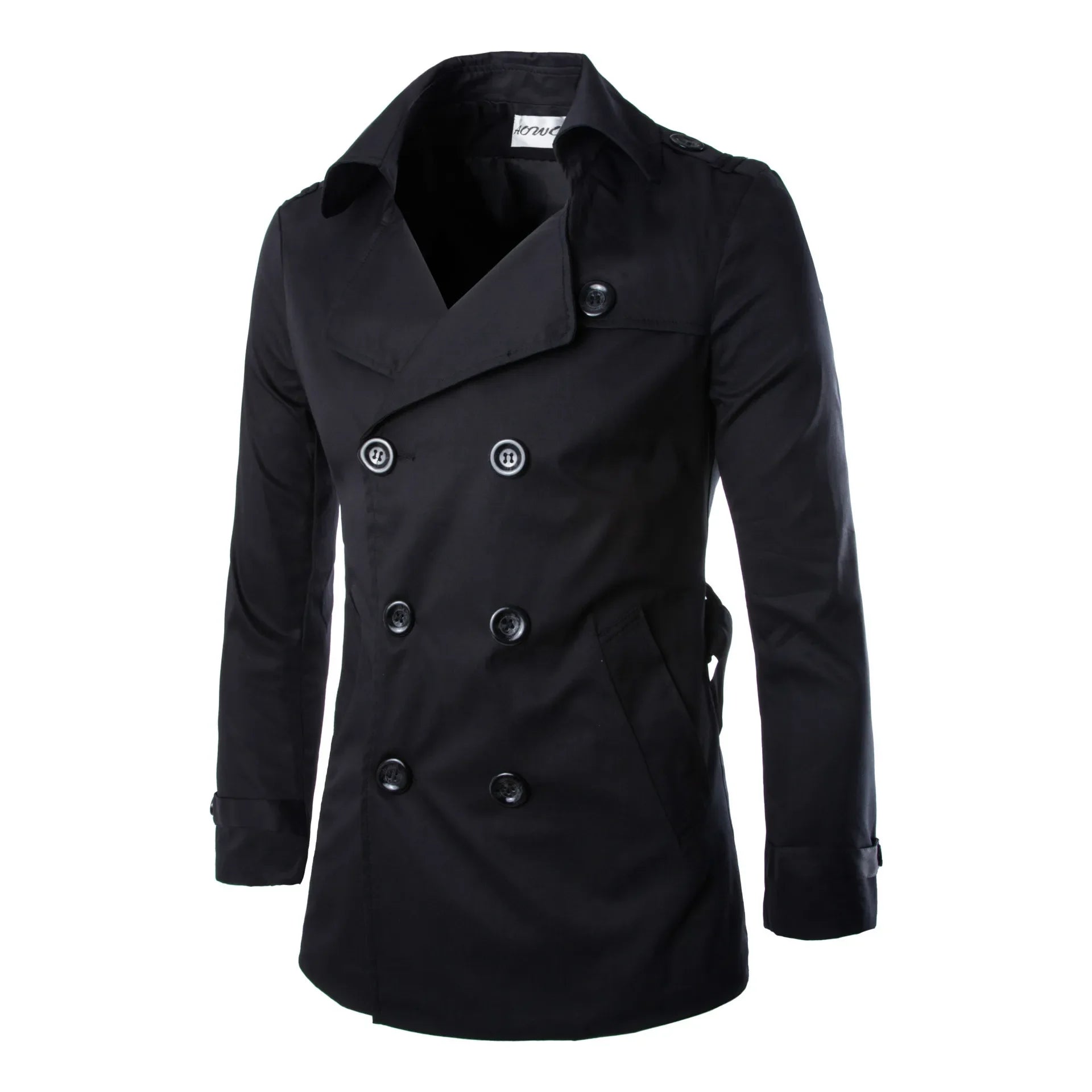 New Mens Coats Windbreaker Cotton Double-breasted Boutique Coat British Temperament Jackets for Men