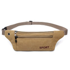 Fanny Pack Running Bags Waist Belt Bag 2024 New Canvas Purse Travel Camping Hiking Pocket Belly Pouch For Phone Coins Women Men